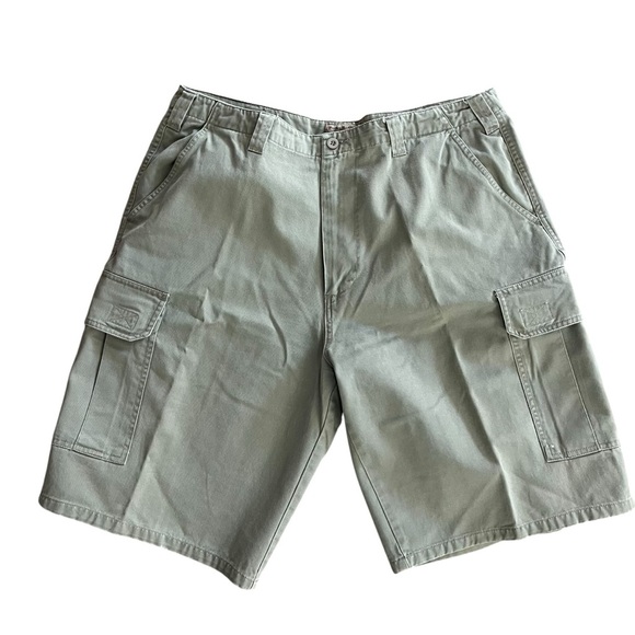 Fargo men’s cargo shorts with pockets size 36 waist utility 100% cotton green - Picture 1 of 10